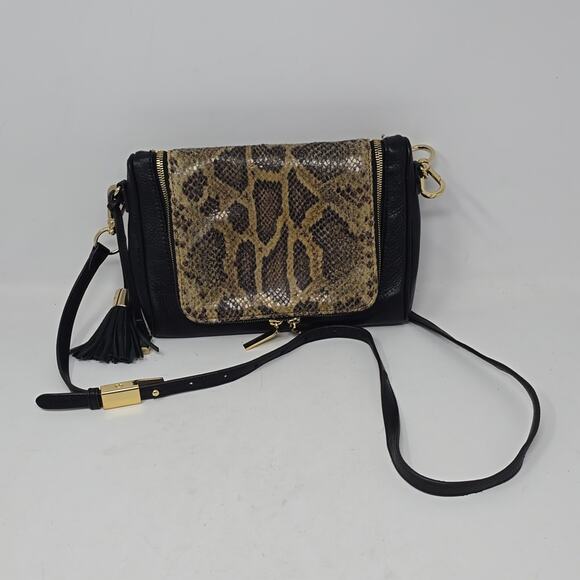 G.I.L.I. Handbags - G.I.L.I. Halo  Snakeskin  Black Women's Crossbody Bag